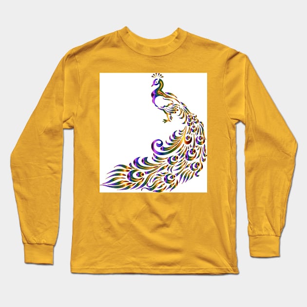 peacock Long Sleeve T-Shirt by paulashish